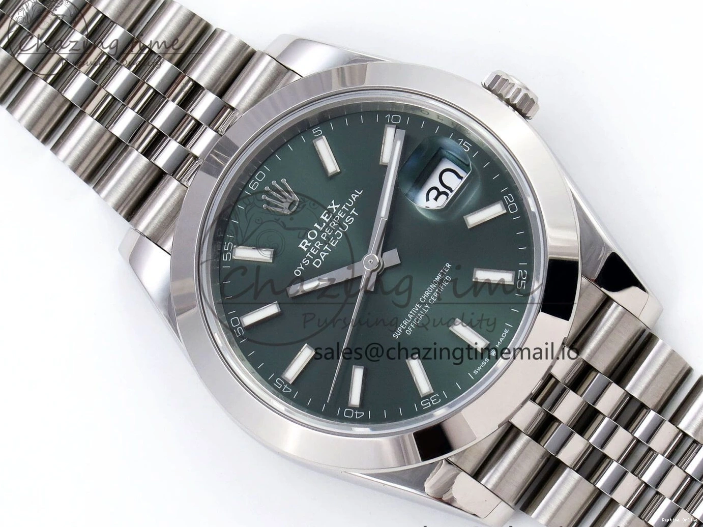 0501 DateJust 41 126330 904L SS VSF 1:1 Best Edition Green Dial on Jubilee Bracelet VS FreshLook 1282